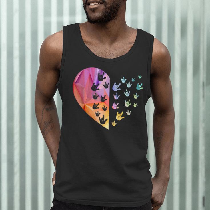Sign Language Heart ASL For Deaf Teacher Men Tank Top, novelty gifts, funny gifts Sign Language Heart ASL For Deaf Teacher Men Tank Top, novelty gifts, funny gifts