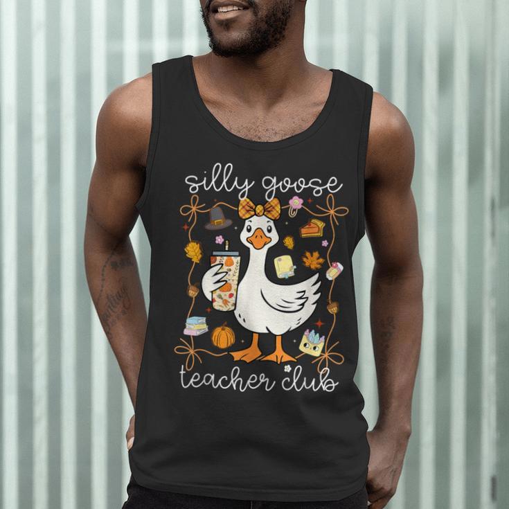 Silly Goose Teachers Club Cozy Fall Teacher Men Tank Top, novelty gifts, funny gifts