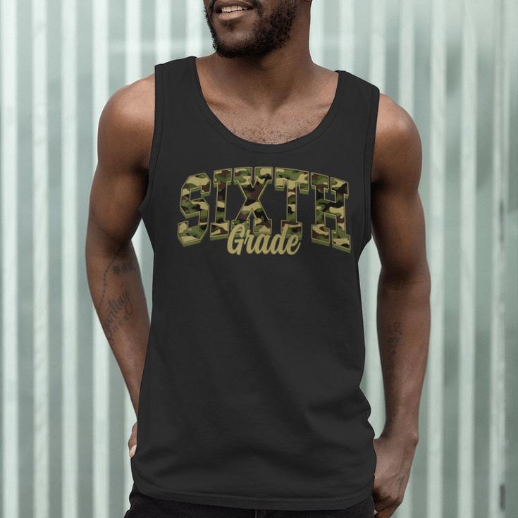 Sixth Grade Teacher Student Camouflage Back To School Men Tank Top, novelty gifts, funny gifts