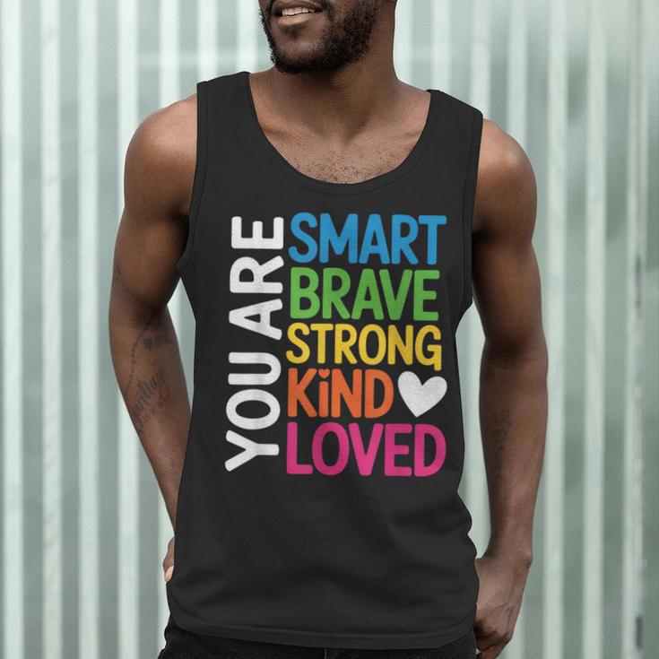 You Are SMART BRAVE STRONG KIND LOVED MOTIVATION TEACHER KID Men Tank Top, novelty gifts, funny gifts You Are SMART BRAVE STRONG KIND LOVED MOTIVATION TEACHER KID Men Tank Top, novelty gifts, funny gifts