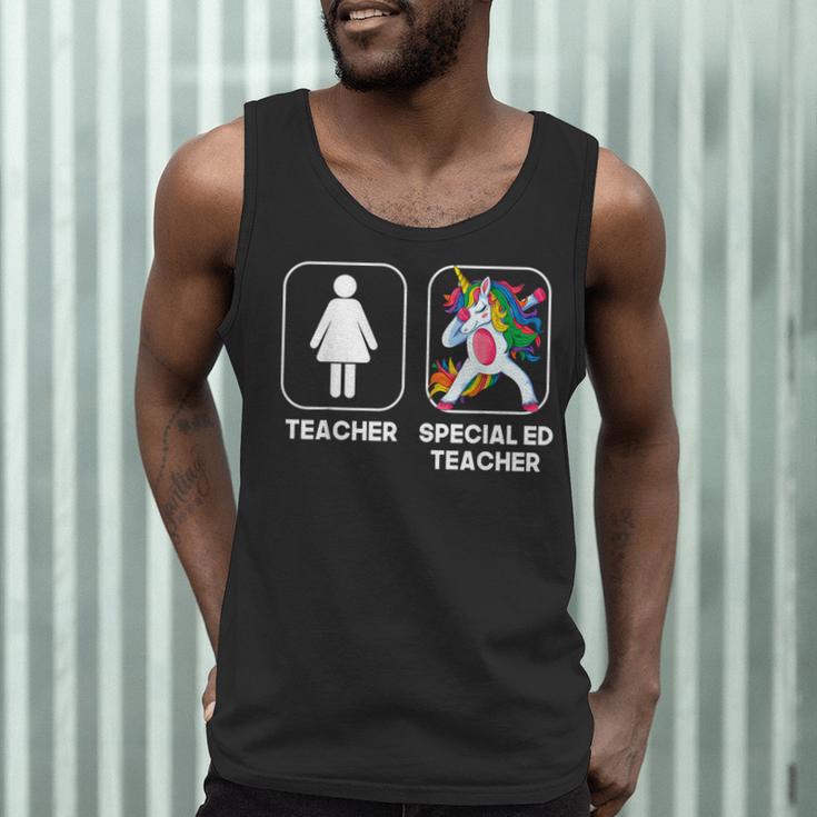Special Ed Teacher Dabbing Unicorn Teacher Women Men Tank Top, novelty gifts, funny gifts