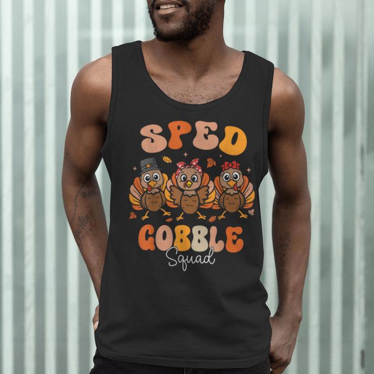 Sped Teacher Gobble Squad Thanksgiving Special Education Men Tank Top, novelty gifts, funny gifts