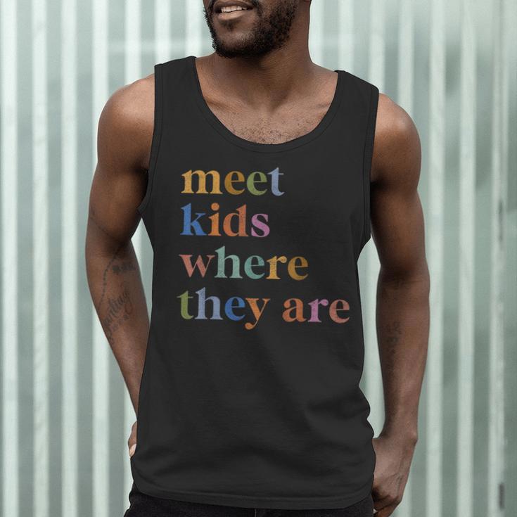 SPED Teacher SLP Meet Kids Where They Are Special Education Men Tank Top, novelty gifts, funny gifts SPED Teacher SLP Meet Kids Where They Are Special Education Men Tank Top, novelty gifts, funny gifts