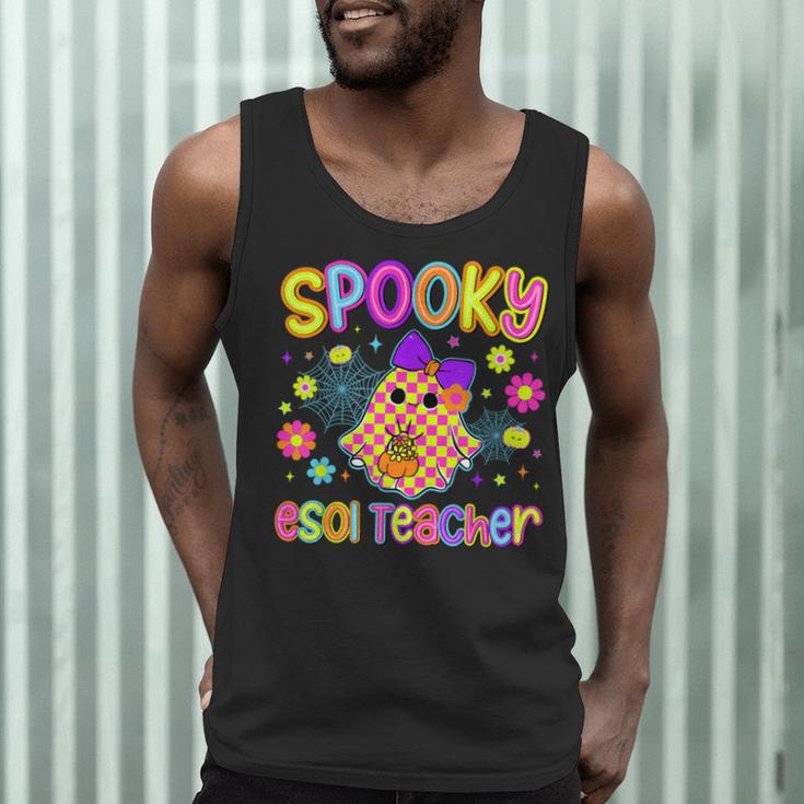 Spooky ESOL Teacher Halloween ESOL Teaching Coquette Men Tank Top, novelty gifts, funny gifts Spooky ESOL Teacher Halloween ESOL Teaching Coquette Men Tank Top, novelty gifts, funny gifts