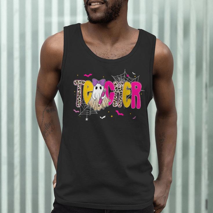 Spooky Halloween Teacher Para Counselor SPED Preppy Boo Kids Men Tank Top, novelty gifts, funny gifts