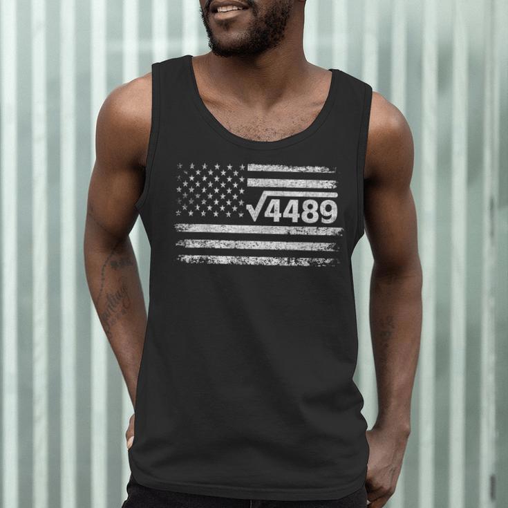 Square Root 4489 Slang Math Teacher Six Seven 6 7 USA Flag Men Tank Top, novelty gifts, funny gifts