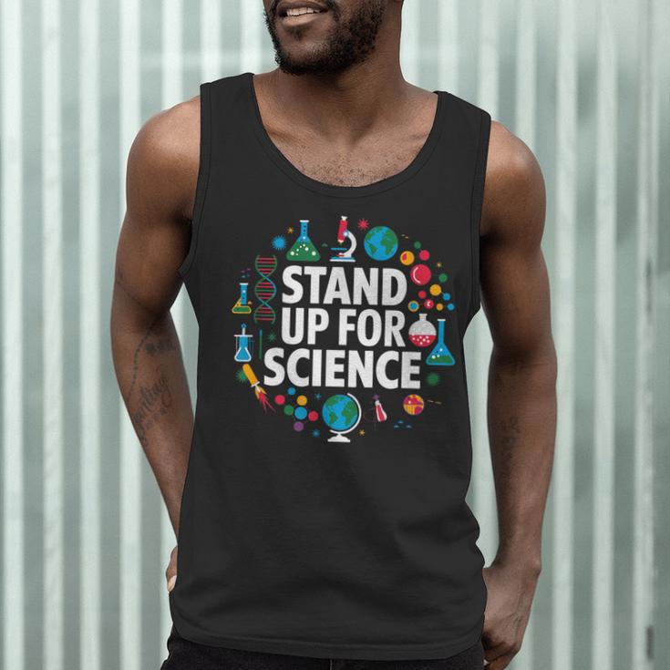 Stand Up For Science STEM Advocacy Pro Scientific Teacher Men Tank Top, novelty gifts, funny gifts