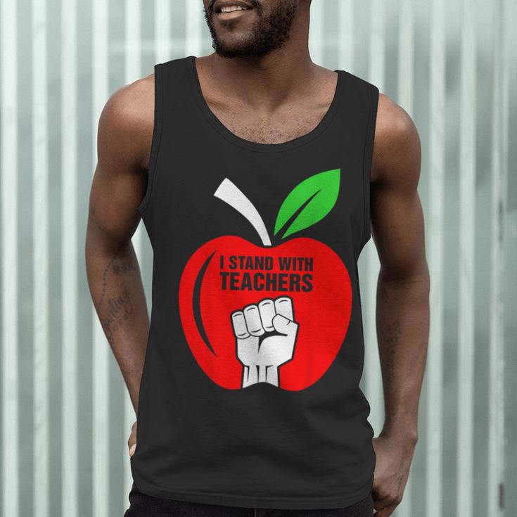 I Stand With Teachers Tshirt Men Tank Top, novelty gifts, funny gifts
