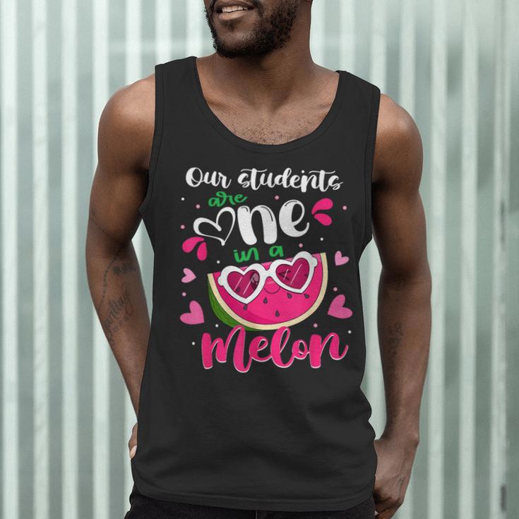Our Students Are One In A Melon Teacher Watermelon Summer Men Tank Top, novelty gifts, funny gifts