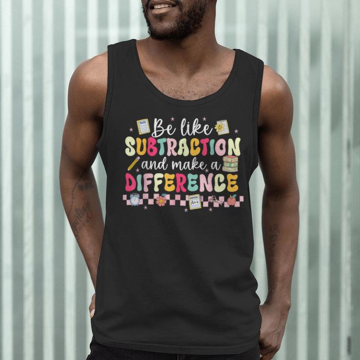 Be Like Subtraction And Make A Difference Math Teacher Men Tank Top, novelty gifts, funny gifts Be Like Subtraction And Make A Difference Math Teacher Men Tank Top, novelty gifts, funny gifts