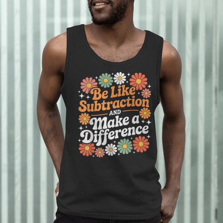 Be Like Subtraction Make A Difference Teacher Student Math Men Tank Top, novelty gifts, funny gifts
