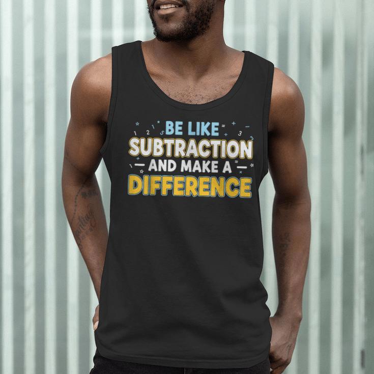 Be Like Subtraction And Make A Difference Teachers Men Tank Top, novelty gifts, funny gifts Be Like Subtraction And Make A Difference Teachers Men Tank Top, novelty gifts, funny gifts
