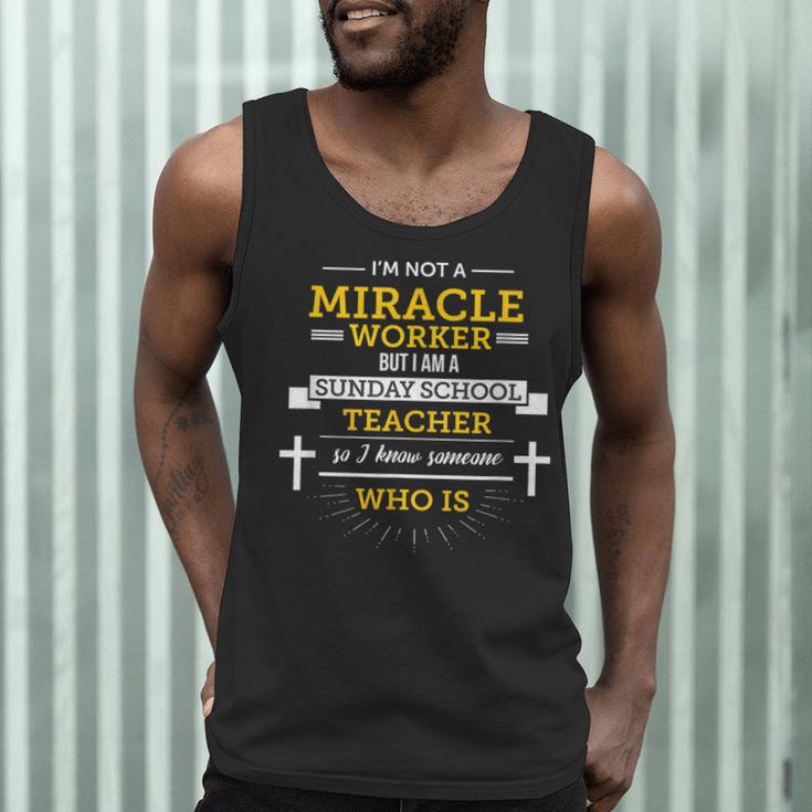 Sunday School Teacher TShirt Miracle Worker Men Tank Top, novelty gifts, funny gifts