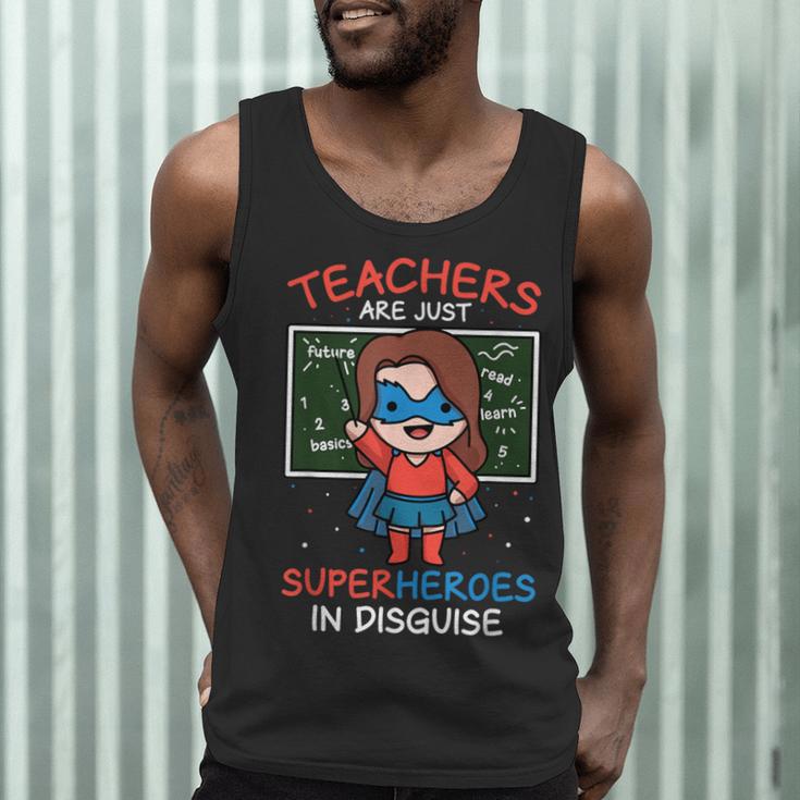 Super Hero Teacher Superheroes In Disguise Men Tank Top, novelty gifts, funny gifts