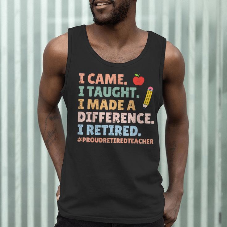 I Came I Taught I Made a Difference Proud Retired Teacher Men Tank Top, novelty gifts, funny gifts