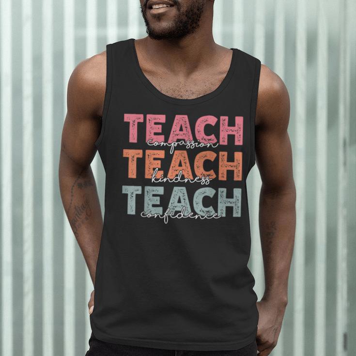 Teach Compassion Kindness Confidence For Teacher Men Tank Top, novelty gifts, funny gifts Teach Compassion Kindness Confidence For Teacher Men Tank Top, novelty gifts, funny gifts