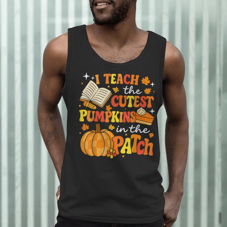 I Teach The Coolest Pumpkins In The Patch Teacher Halloween Men Tank Top, novelty gifts, funny gifts