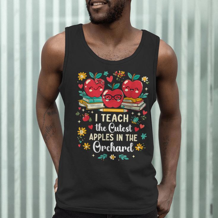I Teach The Cutest Apples In The Orchard Cute Fall Teacher Men Tank Top, novelty gifts, funny gifts I Teach The Cutest Apples In The Orchard Cute Fall Teacher Men Tank Top, novelty gifts, funny gifts