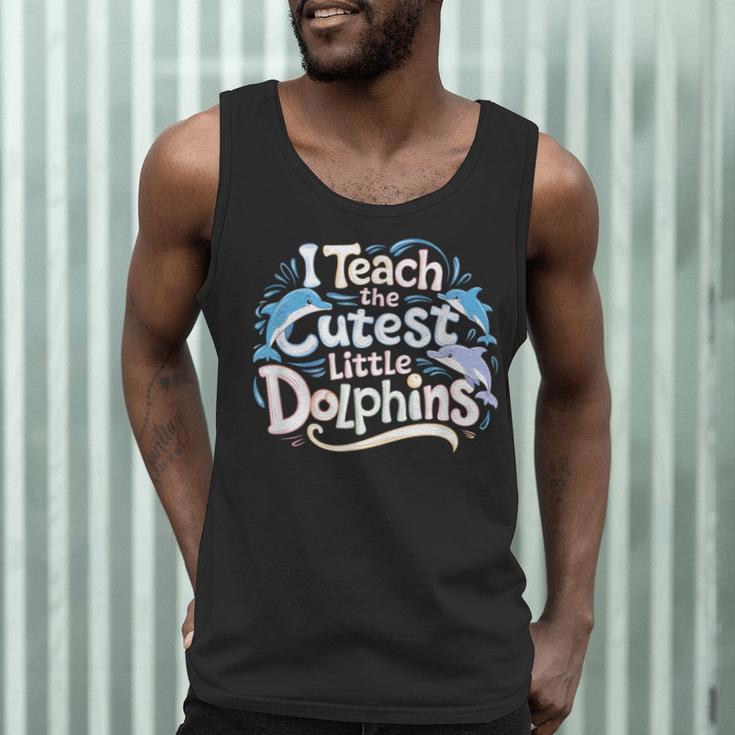 I Teach The Cutest Little Dolphins Cute Animal Teacher Men Tank Top, novelty gifts, funny gifts I Teach The Cutest Little Dolphins Cute Animal Teacher Men Tank Top, novelty gifts, funny gifts