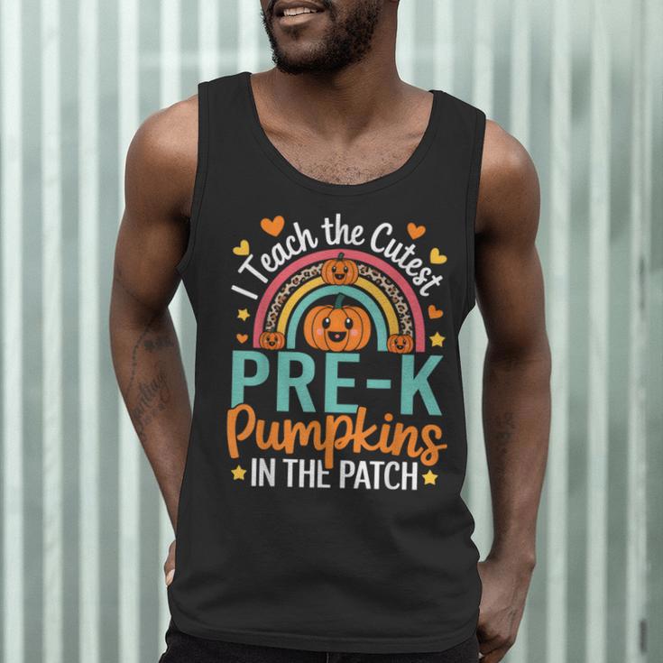 I Teach The Cutest Pre-K Pumpkin Teacher Student Halloween Men Tank Top, novelty gifts, funny gifts