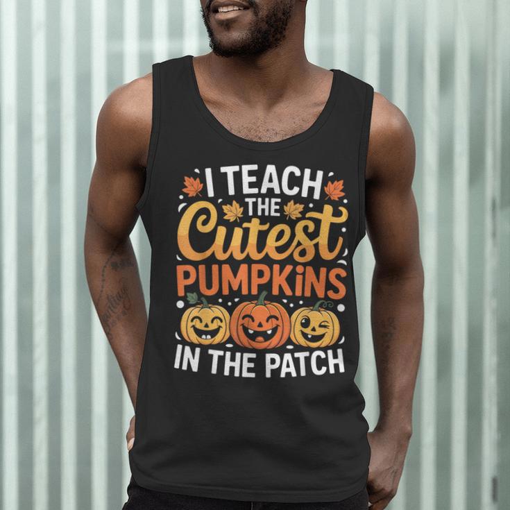 I Teach The Cutest Pumpkins Tshirt Halloween Teacher Men Tank Top, novelty gifts, funny gifts