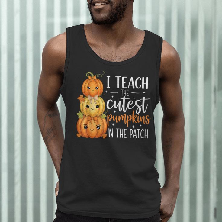 I Teach The Cutest Pumpkins In The Patch Fall Autumn Teacher Men Tank Top, novelty gifts, funny gifts
