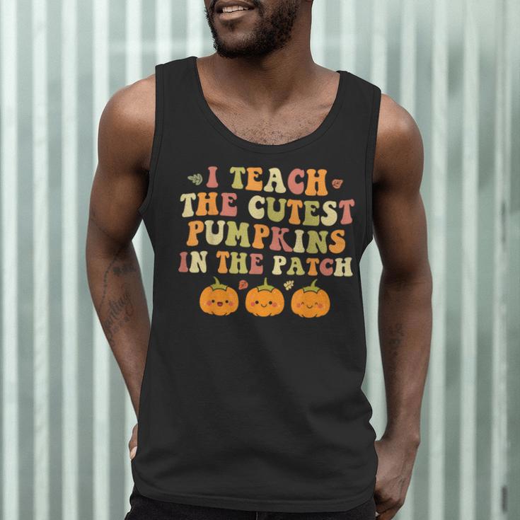I Teach The Cutest Pumpkins In The Patch Fall Season Teacher Men Tank Top, novelty gifts, funny gifts