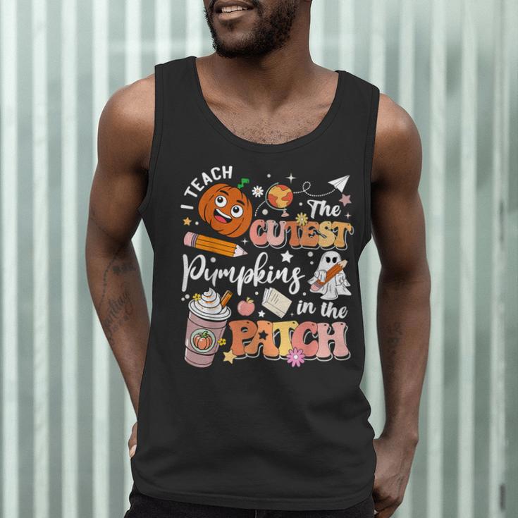 I Teach The Cutest Pumpkins In The Patch Halloween Teacher Men Tank Top, novelty gifts, funny gifts I Teach The Cutest Pumpkins In The Patch Halloween Teacher Men Tank Top, novelty gifts, funny gifts