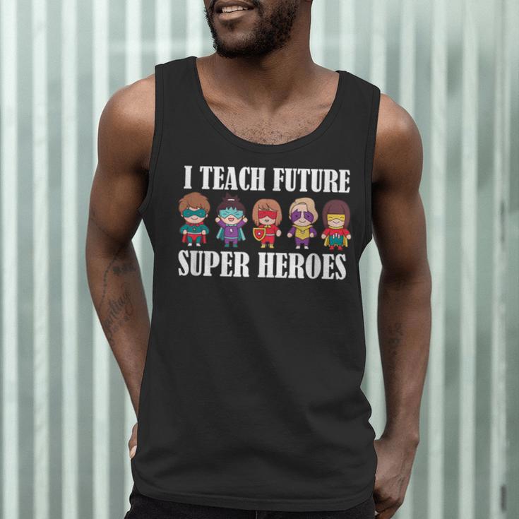 I Teach Future Superheroes Last Day Back To School Teacher Men Tank Top, novelty gifts, funny gifts