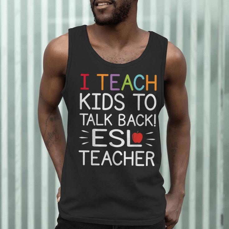 I Teach Kids To Talk Back ESL ESOL Teacher School Team Group Men Tank Top, novelty gifts, funny gifts I Teach Kids To Talk Back ESL ESOL Teacher School Team Group Men Tank Top, novelty gifts, funny gifts