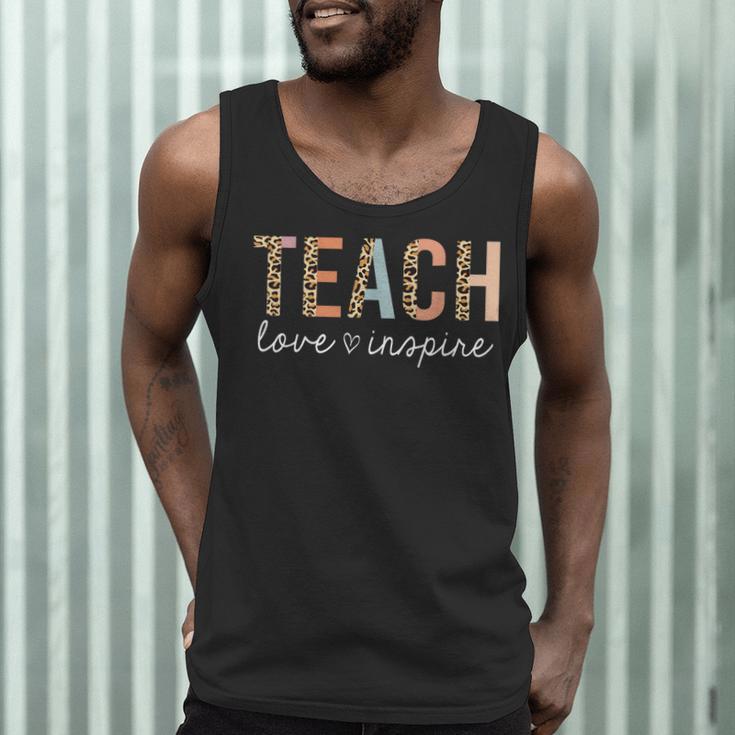 Teach Love Inspire Leopard Back To School Cute Teacher Men Women Girls Kids Men Tank Top, novelty gifts, funny gifts Teach Love Inspire Leopard Back To School Cute Teacher Men Women Girls Kids Men Tank Top, novelty gifts, funny gifts