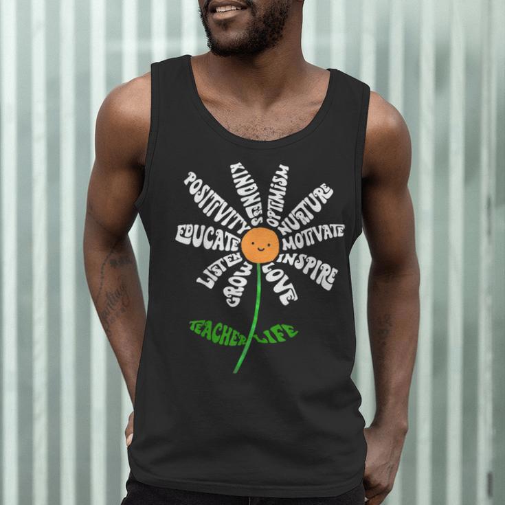 Teach Love Inspire Teachers Inspirational Flower Teachers Men Tank Top, novelty gifts, funny gifts