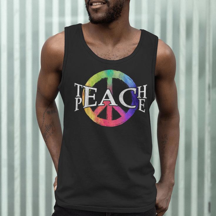 Teach Peace For Teachers And Educators Counselor Men Tank Top, novelty gifts, funny gifts Teach Peace For Teachers And Educators Counselor Men Tank Top, novelty gifts, funny gifts