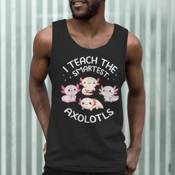 I Teach The Smartest Axolotls Cute Teacher Axolotl Men Tank Top, novelty gifts, funny gifts I Teach The Smartest Axolotls Cute Teacher Axolotl Men Tank Top, novelty gifts, funny gifts