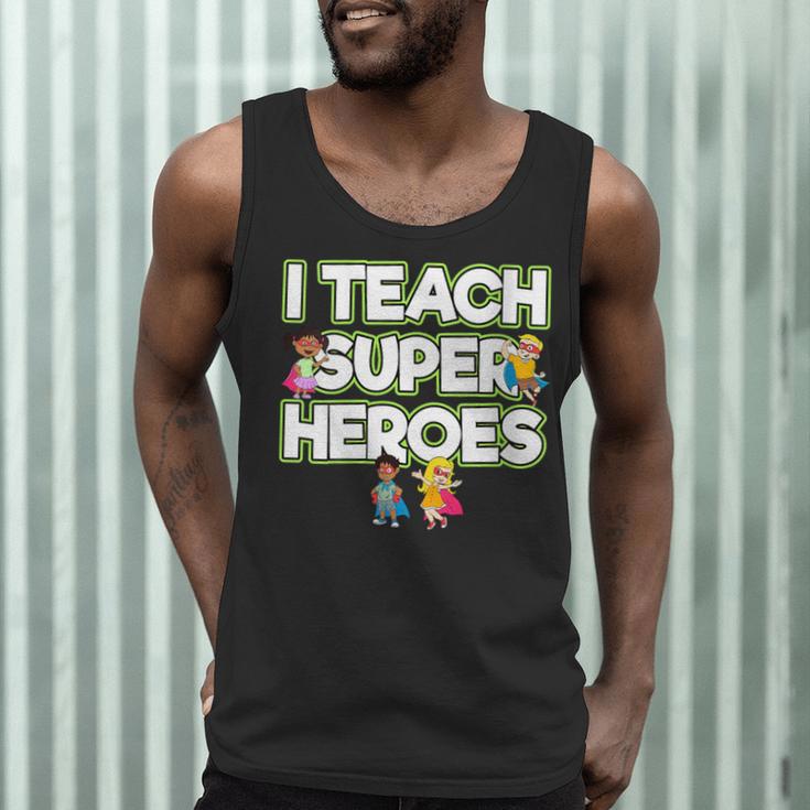 I Teach Superheroes School Teacher Professor Men Tank Top, novelty gifts, funny gifts I Teach Superheroes School Teacher Professor Men Tank Top, novelty gifts, funny gifts