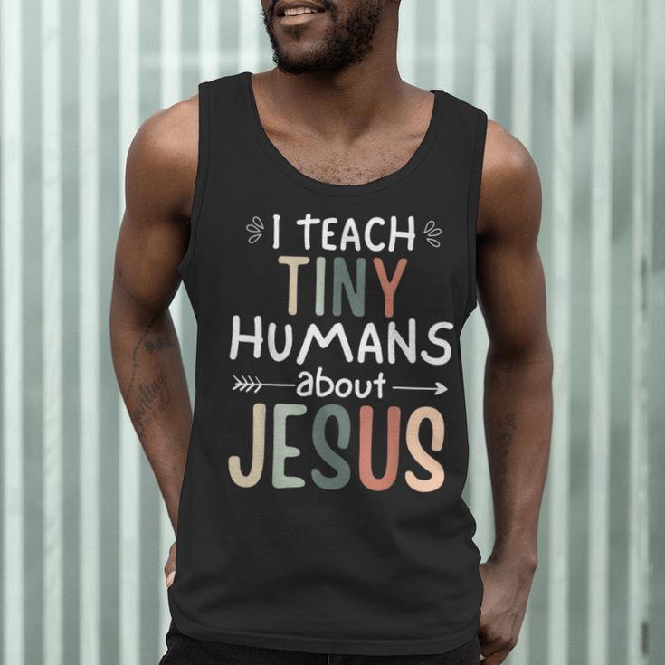 I Teach Tiny Humans About Jesus Teacher Sunday School Faith Men Tank Top, novelty gifts, funny gifts I Teach Tiny Humans About Jesus Teacher Sunday School Faith Men Tank Top, novelty gifts, funny gifts