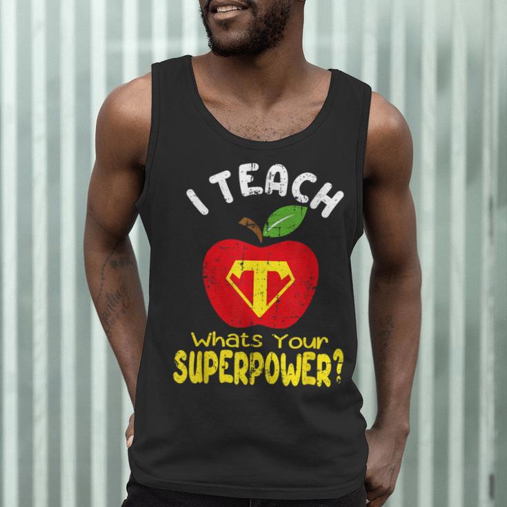 I Teach What's Your Superpower Superhero Teacher Men Tank Top, novelty gifts, funny gifts I Teach What's Your Superpower Superhero Teacher Men Tank Top, novelty gifts, funny gifts