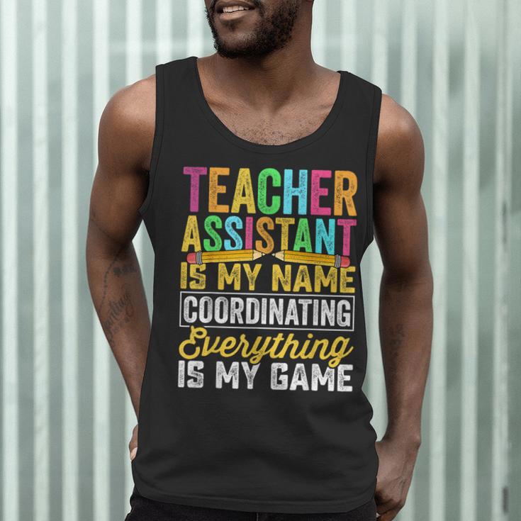 Teacher Assistant Is My Name Coordinating Teacher Aide For Men Women Men Tank Top, novelty gifts, funny gifts Teacher Assistant Is My Name Coordinating Teacher Aide For Men Women Men Tank Top, novelty gifts, funny gifts