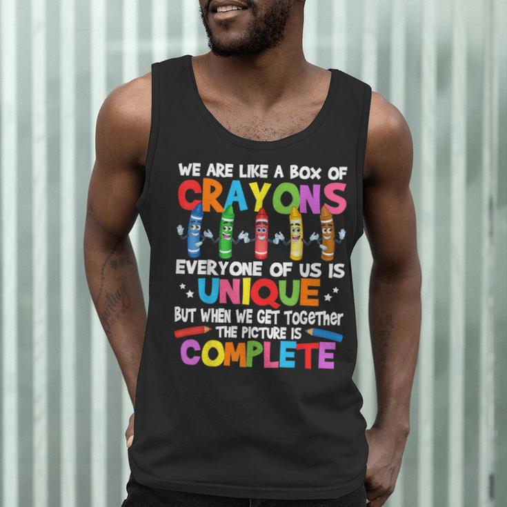 Teacher We Are Like a Box Of Crayons For Men Women Kids Men Tank Top, novelty gifts, funny gifts Teacher We Are Like a Box Of Crayons For Men Women Kids Men Tank Top, novelty gifts, funny gifts