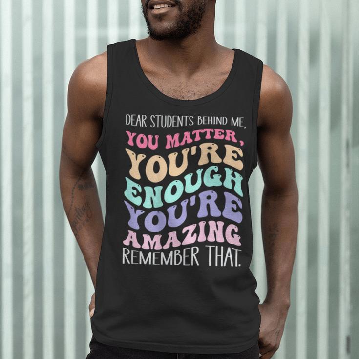 Teacher Dear Students Behind Me 1st Day Of School On Back Men Tank Top, novelty gifts, funny gifts Teacher Dear Students Behind Me 1st Day Of School On Back Men Tank Top, novelty gifts, funny gifts