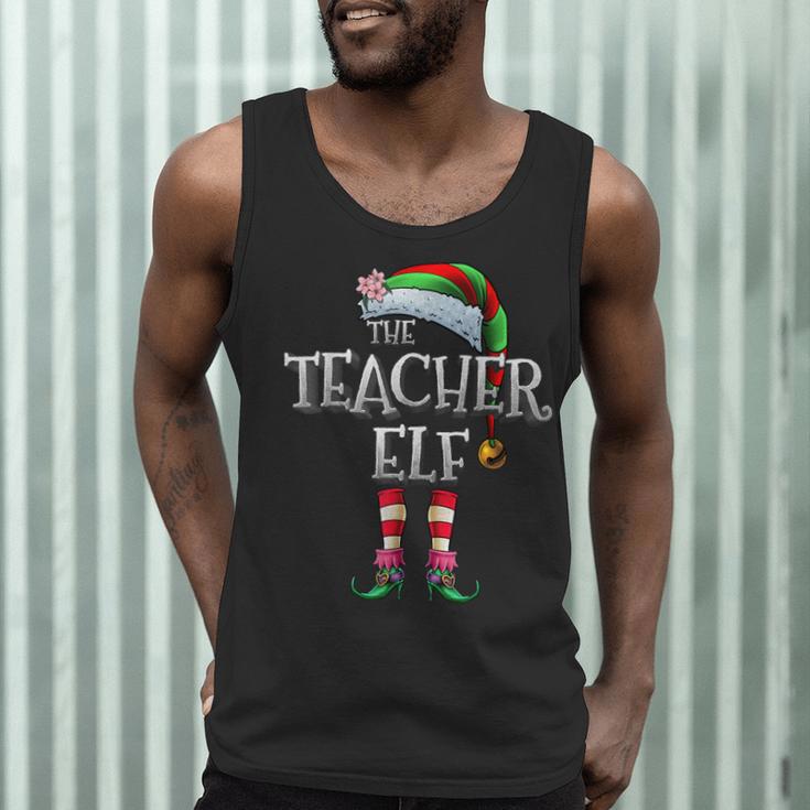 The Teacher Elf Shirt Matching Family Christmas Elf Men Women Kids Men Tank Top, novelty gifts, funny gifts