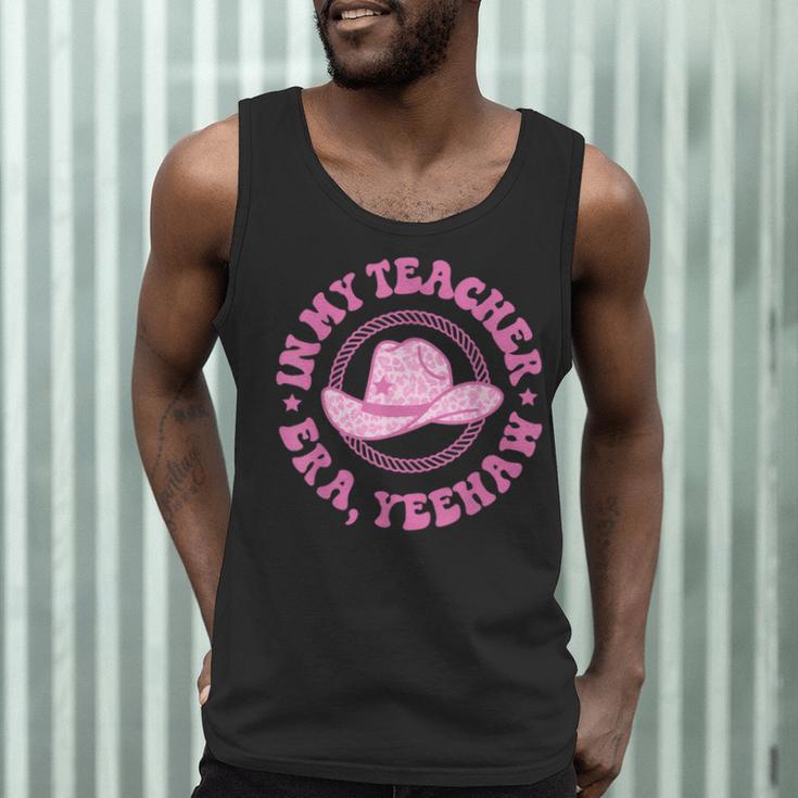 In My Teacher Era Yeehaw Pink Teacher Western Cowgirl Men Tank Top, novelty gifts, funny gifts In My Teacher Era Yeehaw Pink Teacher Western Cowgirl Men Tank Top, novelty gifts, funny gifts