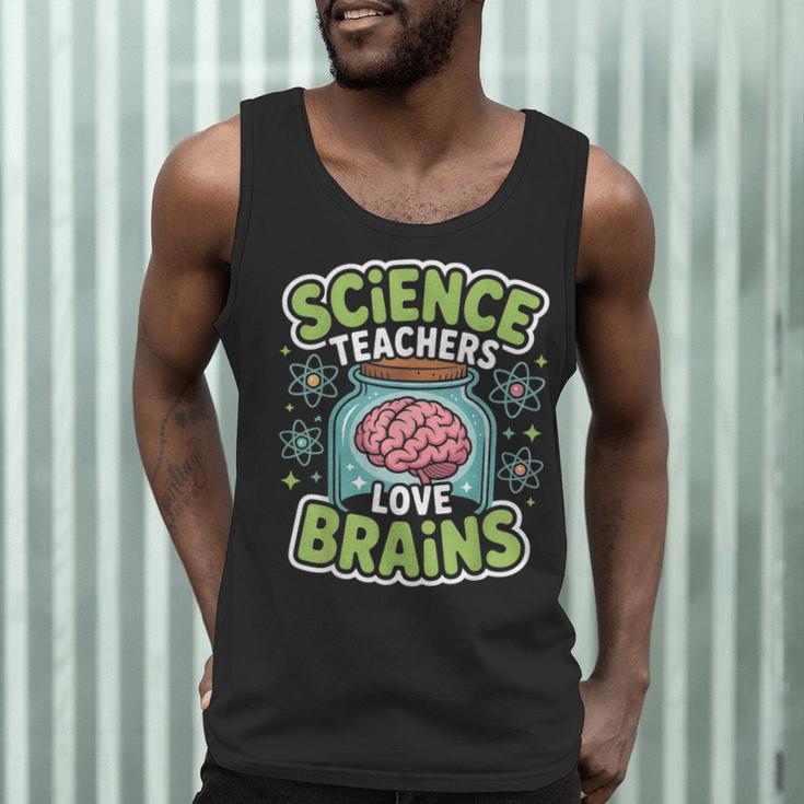 Teacher Halloween Costume Science Teachers Love Brains Men Tank Top, novelty gifts, funny gifts