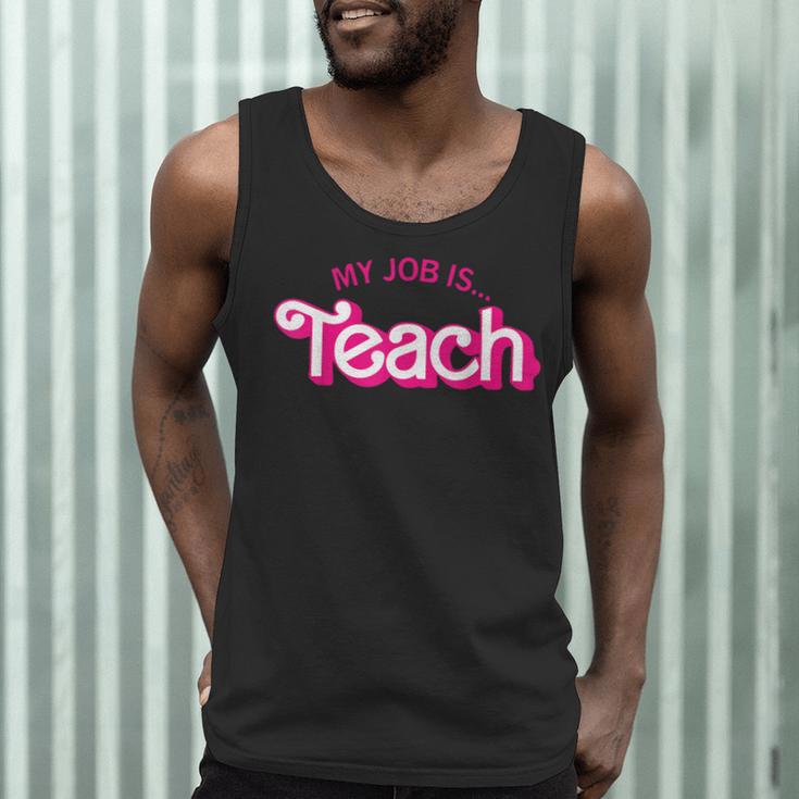Teacher Life My Job Is Teach Men Tank Top, novelty gifts, funny gifts