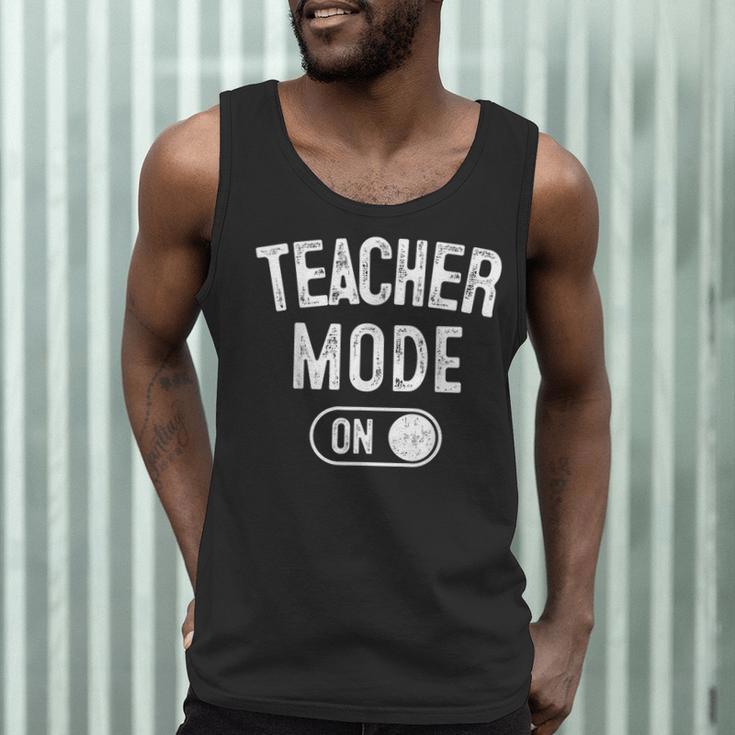 Teacher Mode On School Education Educator Men Tank Top, novelty gifts, funny gifts Teacher Mode On School Education Educator Men Tank Top, novelty gifts, funny gifts