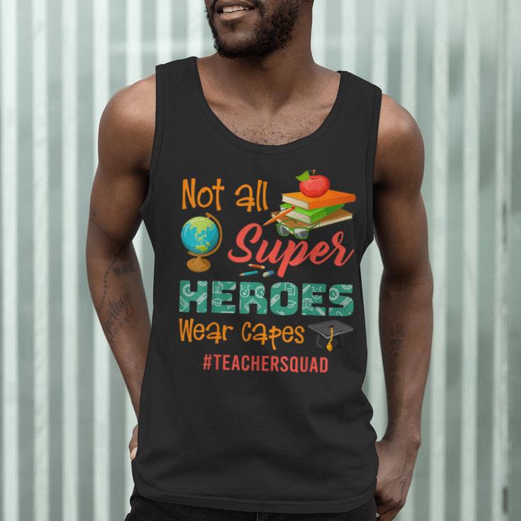 Teacher Not All Superheroes Wear Capes Teacher Squad Men Tank Top, novelty gifts, funny gifts