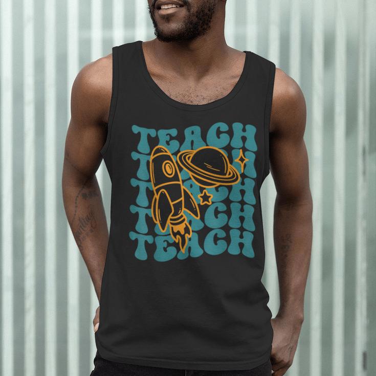 Teacher Outer Space Science Astronomy Planet Saturn Teach Men Tank Top, novelty gifts, funny gifts