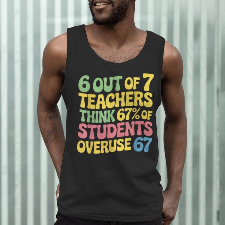 Teacher Overuse 67 Teacher Men Tank Top, novelty gifts, funny gifts