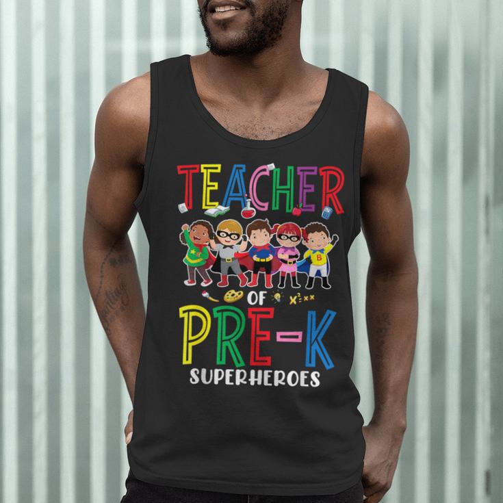 Teacher Of Pre K Superheroes Teacher New School Year Men Women Men Tank Top, novelty gifts, funny gifts Teacher Of Pre K Superheroes Teacher New School Year Men Women Men Tank Top, novelty gifts, funny gifts