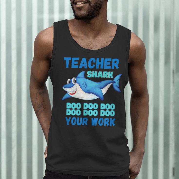 Teacher Shark Do Your Work Men Tank Top, novelty gifts, funny gifts Teacher Shark Do Your Work Men Tank Top, novelty gifts, funny gifts